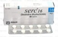 Serc 16 Tab 16mg 30's
