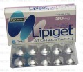 Lipiget Tab 20mg 10's